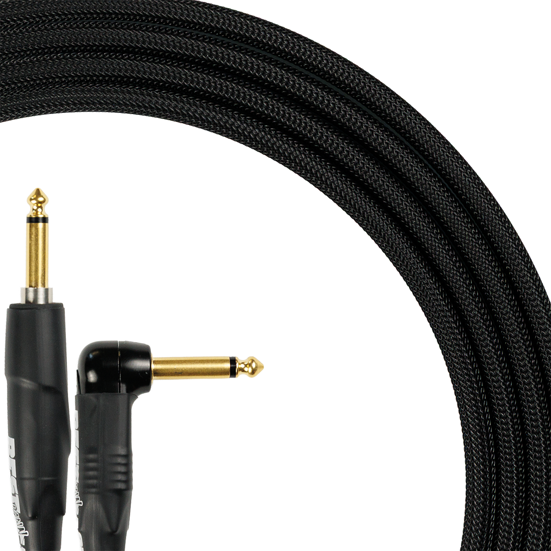 Best Damn Cable Co The Best Damn SILENT Cable with black braided sleeve and gold plated straight and angled plugs