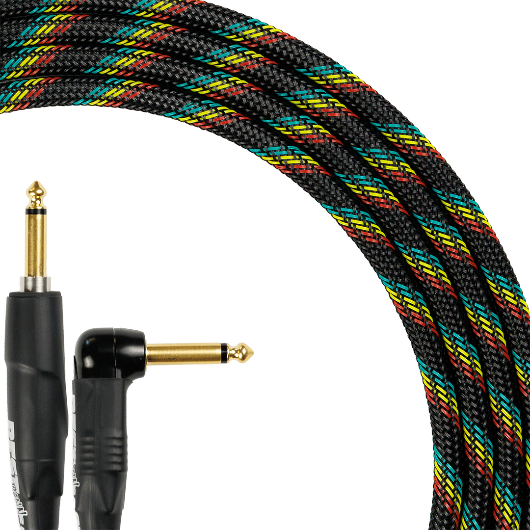 Best Damn Cable Co The Best Damn SILENT Cable with black braided sleeve and gold plated straight and angled jacks