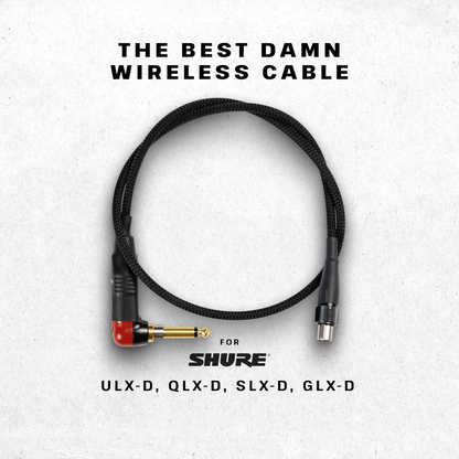 Shure GLX-D, ULX-D, QLX-D Wireless Cable Upgrade | Best Damn Cable Co.