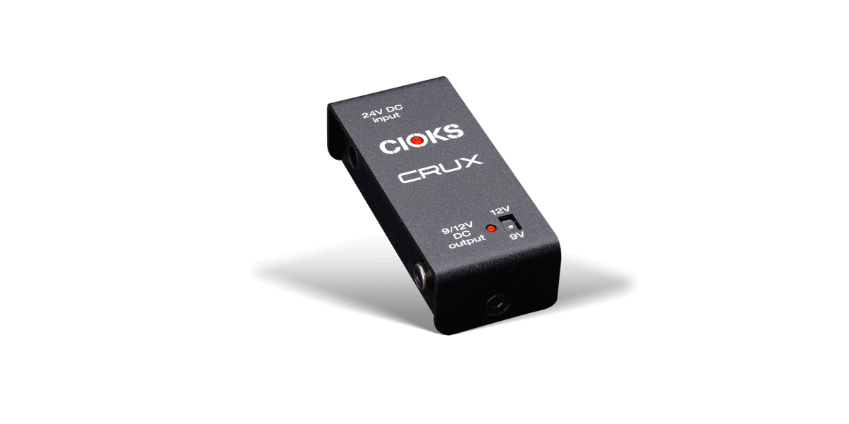 Best Damn Cable Co Cioks Crux power expander with 24V input and selectable 9V or 12V DC output