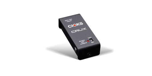 Best Damn Cable Co Cioks Crux power expander with 24V input and selectable 9V or 12V DC output